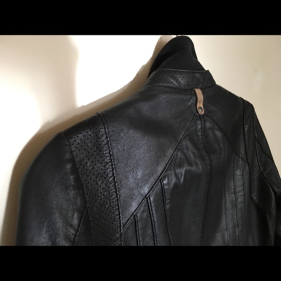 Mackage Lambskin Leather Bomber - Picture 6 of 8